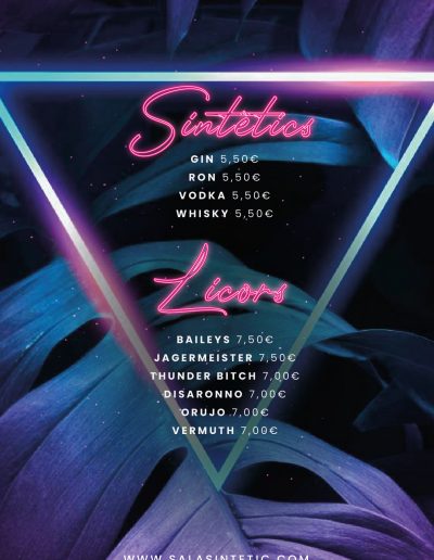 carta sintetics licors