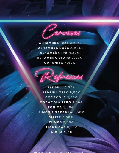 carta cerveses i refrescs